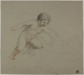 Twee vechtende Putti