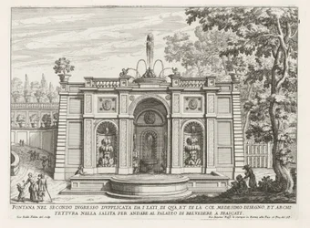 Fontein in de tuinen van de Villa Aldobrandini te Frascati