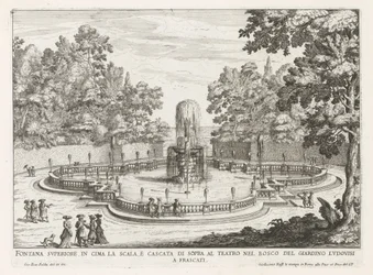 Fontein in de tuinen van de Villa Torlonia te Frascati