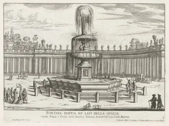 Fontein op het Sint-Pietersplein in het Vaticaan
