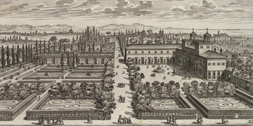 Uitzicht op de Villa Medici, na 1677