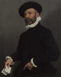 Portret van een man met een brief