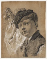 Een jongen met een peer (Giacomo Piazzetta?)
