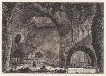 Een andere blik op de Villa van Maecenas in Tivoli, uit Vedute di Roma