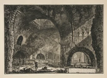 Een ander Interieur Uitzicht van de Villa van Maecenas in Tivoli, uit Vedute di Roma