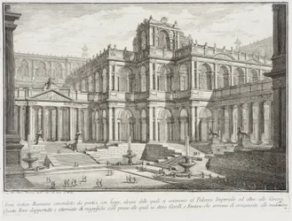 Oud Forum Omgeven door Portieken, ca. 1743
