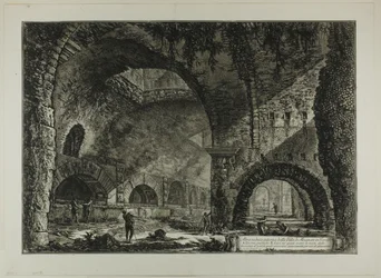 Een ander interieurzicht van de Villa van Maecenas, Tivoli, uit Zichten van Rome