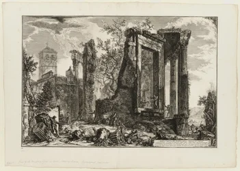 Een ander uitzicht op de Tempel van de Sibylle in Tivoli, uit Gezichten van Rome