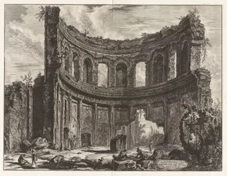 Overblijfselen van de Tempel die wordt gezegd van Apollo te zijn in Hadrianus