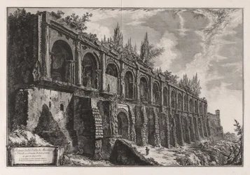 Overblijfselen van de villa van Maecenas in Tivoli ... uit Vedute di Roma