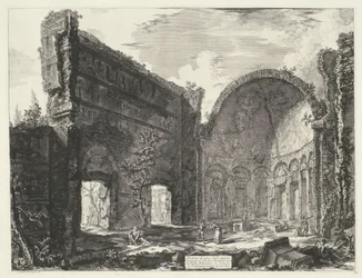 Bibliotheek in de Villa Adriana te Tivoli