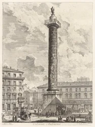 Colonna Antonina (De Zuil van Marcus Aurelius), uit Vedute di Roma (Gezichten van Rome)