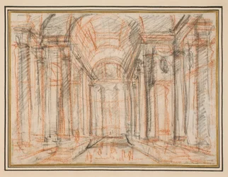 Fantasie gebaseerd op de veranda van het Pantheon