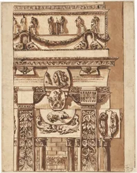 Fantasie van een Gevel met Bizarre Ornamenten