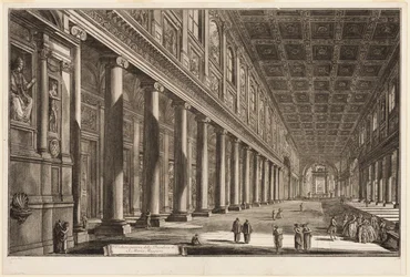 Interieur van de Basiliek van S. Maria Maggiore, uit Zichten van Rome