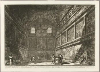 Interieur van de oude Tempel van Bacchus, nu de kerk van S. Urbano, twee mijl van Rome, uit Zichten van Rome