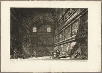 Interieur van de oude Tempel van Bacchus, nu de kerk van S. Urbano, twee mijl van Rome, uit Gezicht op Rome