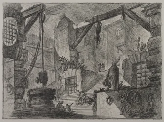 Invenzioni Capric di Carceri; Hind 13, Eerste Staat van Drie, ca. 1749