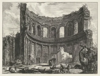 Kleine paleis in Villa Adriana te Tivoli