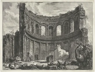 Kleine paleis in Villa Adriana te Tivoli