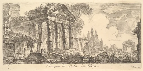 Plaat 21: Tempel van Pola in Istrië, ca. 1748