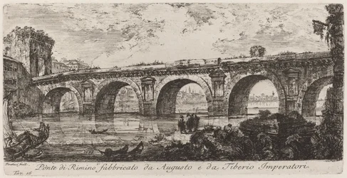 Brug van Rimini gebouwd door Augustus en keizer Tiberius
