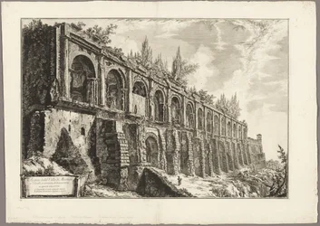 Restanten van de Villa van Maecenas in Tivoli, uit Zichten van Rome