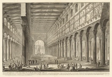 Interne Doorsnede van de Basiliek van S. Paolo buiten de Muren