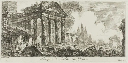 Tempel van Pola in Istrië, plaat 21 uit Enkele Zichten van Triomfbogen en andere monumenten