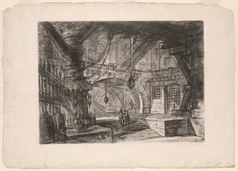 De pier met kettingen, plaat 16 uit Imaginaire Gevangenissen
