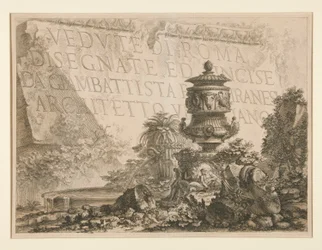 Titelpagina: Vedute di Roma Disegnate ed Incise da Giambattista Piranesi Architetto Veneziano