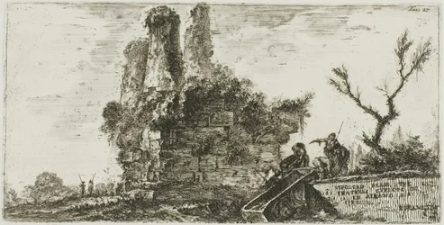 Graf van de drie Curiatii broers in Albano, plaat 27 uit Enkele Zichten van Triomfbogen en andere monumenten