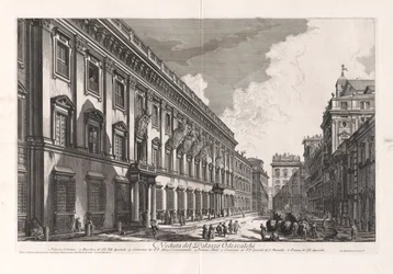 Veduta del Palazzo Odescalchi (Uitzicht op het Odescalchi-paleis), uit Vedute di Roma (Gezichten van Rome)
