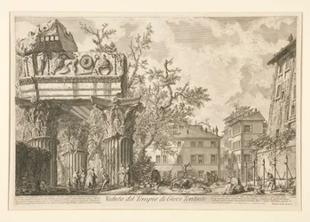 Gezicht op de Tempel van Jupiter Tonans (de Donderaar), uit Vedute di Roma