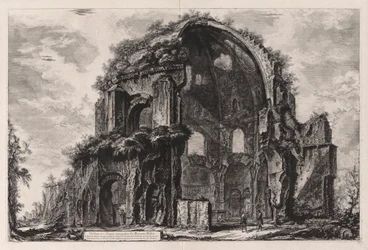Veduta del Tempio ottangolare di Minerva Medica (Uitzicht op de achthoekige tempel van Minerva Medica [nu beschouwd als een nymphaeum in de Horti Liciniani of tuinen van Licinius]), uit Vedute di Roma (Uitzichten van Rome)