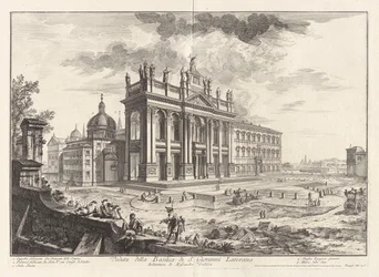 Veduta van de Basiliek van S. Giovanni Laterano, uit Vedute di Roma
