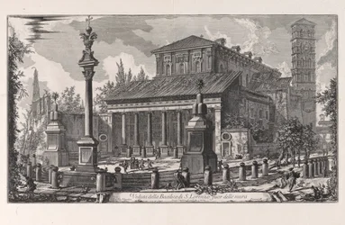 Veduta della Basilica di S. Lorenzo fuor delle mura, uit Vedute di Roma