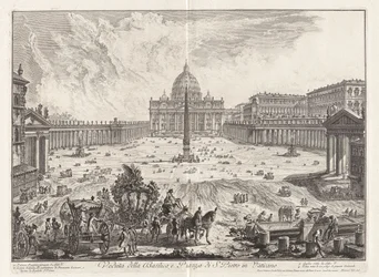 Gezicht op de Basiliek en het Plein van Sint Pieter