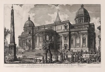 Veduta della Facciata di dietro della Basilica di S. Maria Maggiore, uit Vedute di Roma