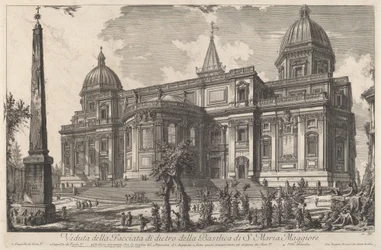 Gezicht op de Achtergevel van de Basiliek van S. Maria Maggiore