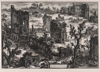 Veduta delle Terme di Tito (Uitzicht op de Baden van Titus), uit Vedute di Roma (Gezichten van Rome)