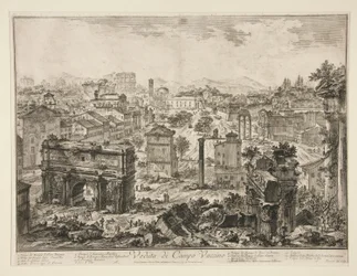 Veduta di Campo Vaccino (Uitzicht op de Campo Vaccino), uit Vedute di Roma