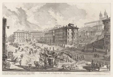Veduta di Piazza di Spagna (Uitzicht op het Piazza di Spagna), uit Vedute di Roma (Gezichten van Rome)