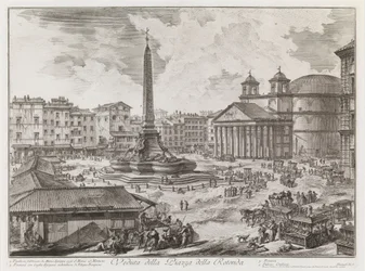 Gezicht op de Piazza della Rotonda, uit de serie Vedute di Roma