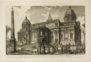 Achteringang van de Basiliek van S. Maria Maggiore, uit Zichten van Rome