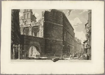 Uitzicht op de overblijfselen van het Forum van Nerva, uit Zichten van Rome