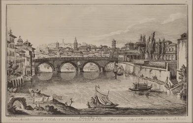 Uitzicht op de Sisto Brug, c.1778-92 (ets)