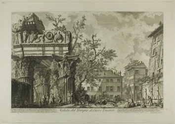 Uitzicht op de Tempel van Jupiter Tonans, uit Zichten van Rome