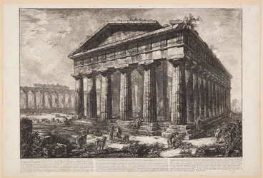 Zicht op de tempel van Neptunus [...]