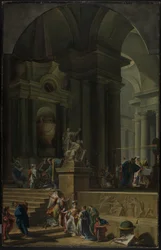 Een allegorisch monument voor Sir Isaac Newton